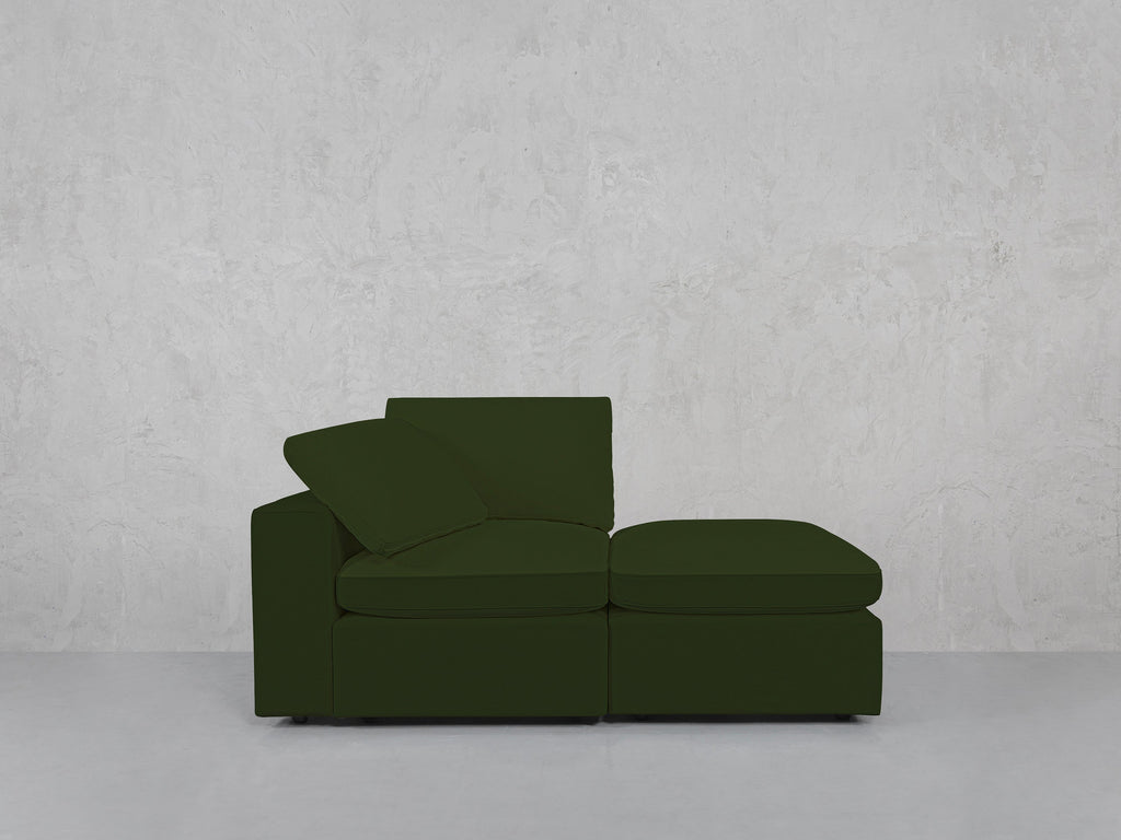2-Seat Modular Lounger Loveseat