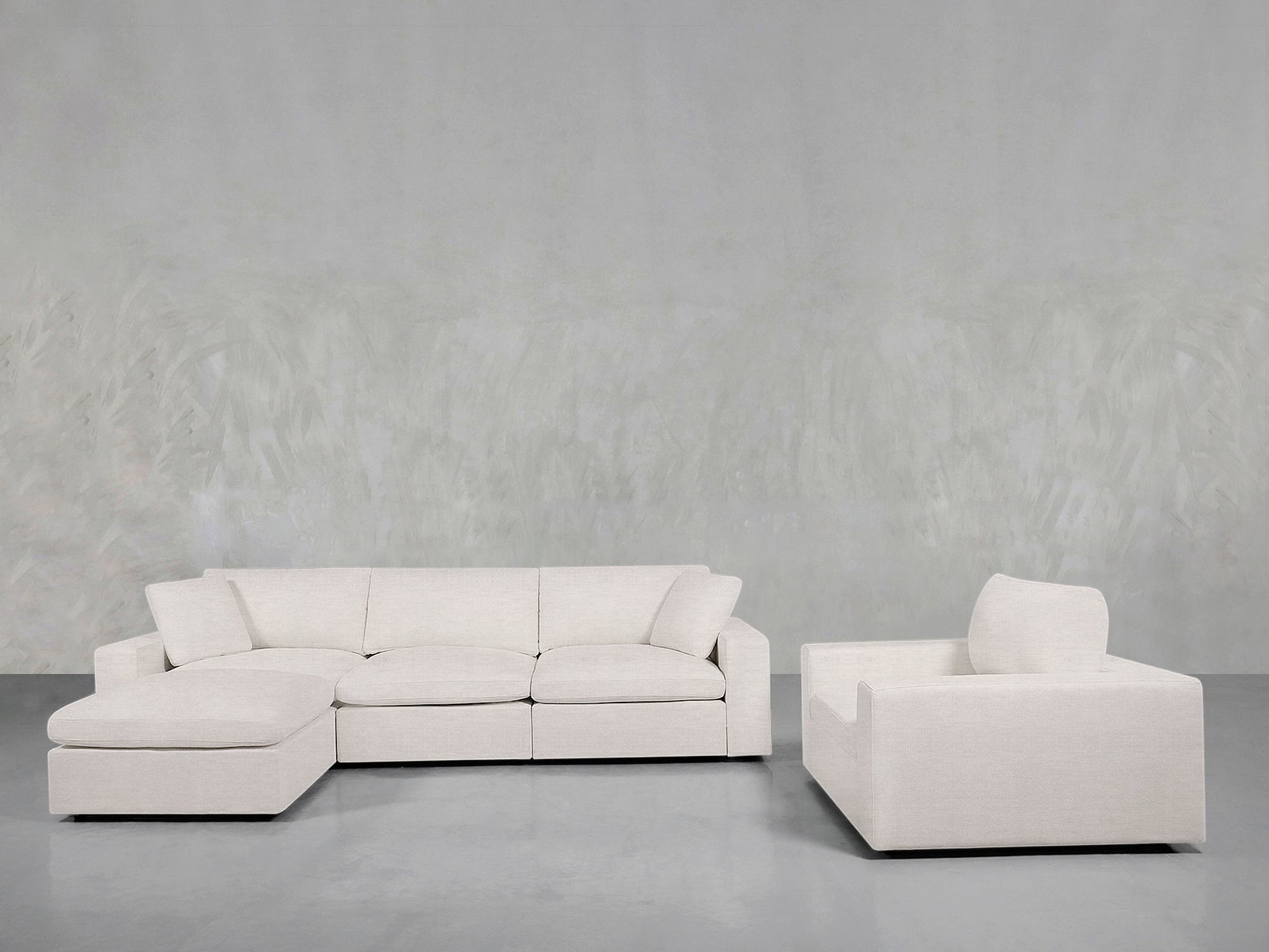 4-1 Sectional & Armchair Set
