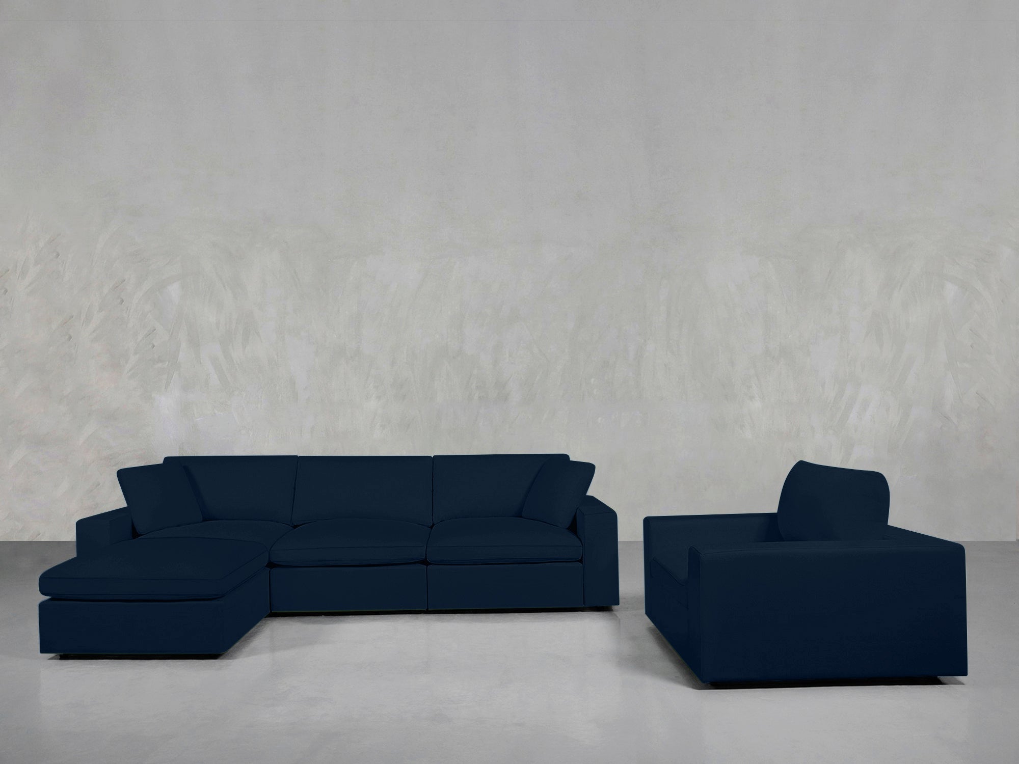 4-1 Sectional & Armchair Set