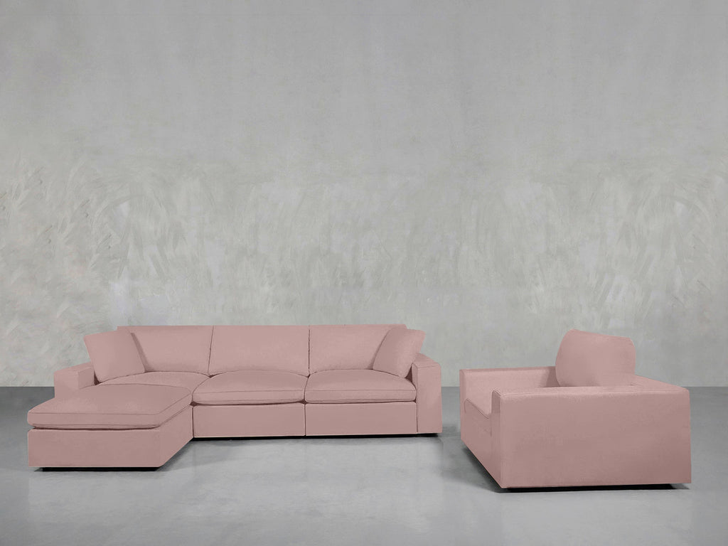 4-1 Sectional & Armchair Set