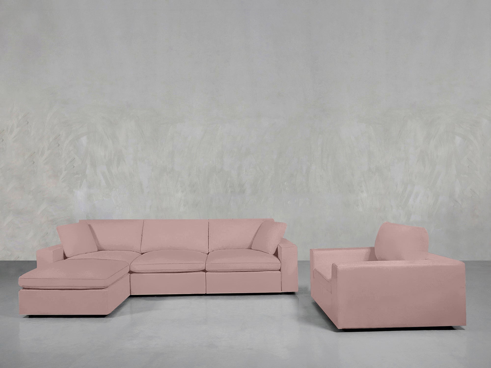 4-1 Sectional & Armchair Set