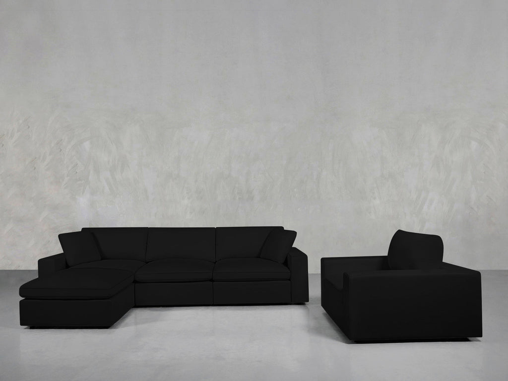 4-1 Sectional & Armchair Set