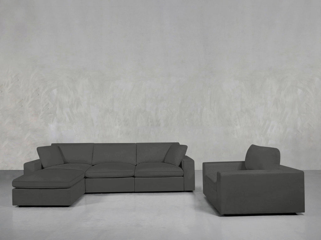 4-1 Sectional & Armchair Set