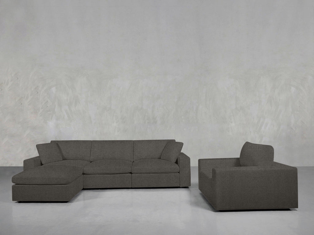 4-1 Sectional & Armchair Set