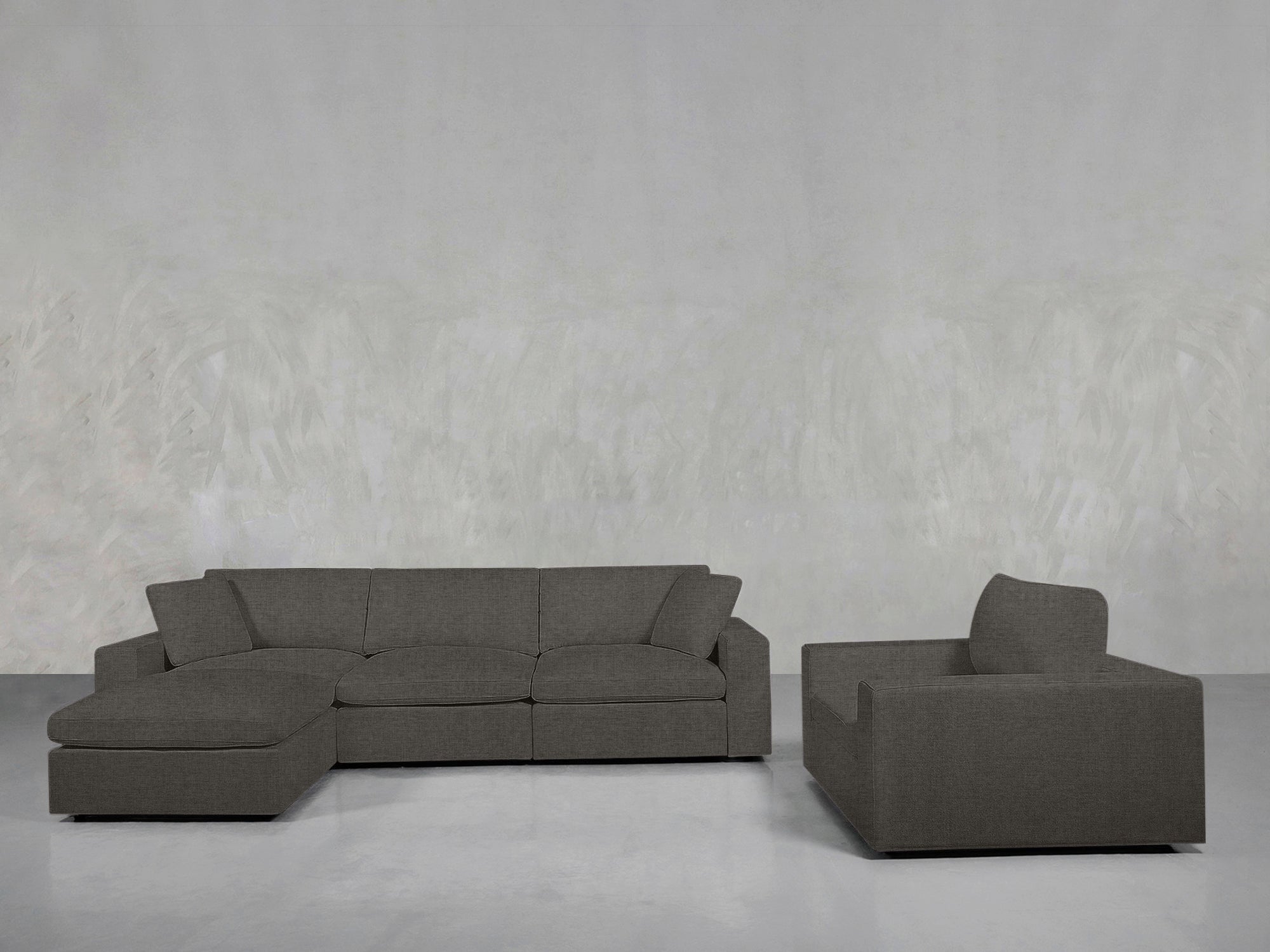 4-1 Sectional & Armchair Set