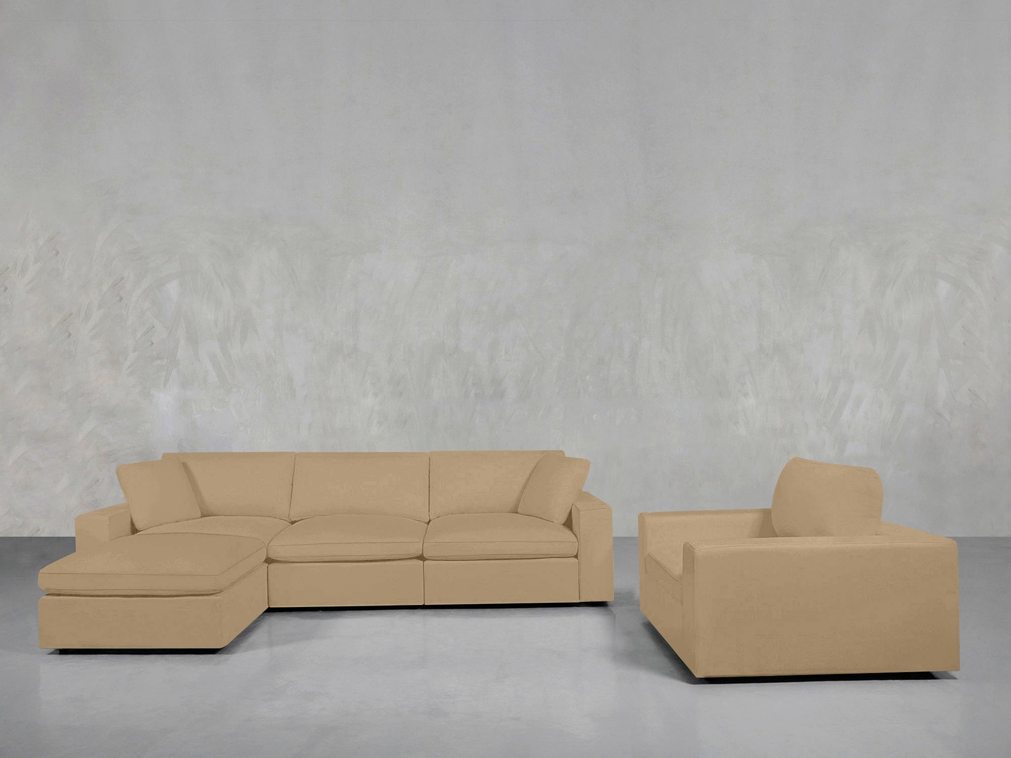 4-1 Sectional & Armchair Set