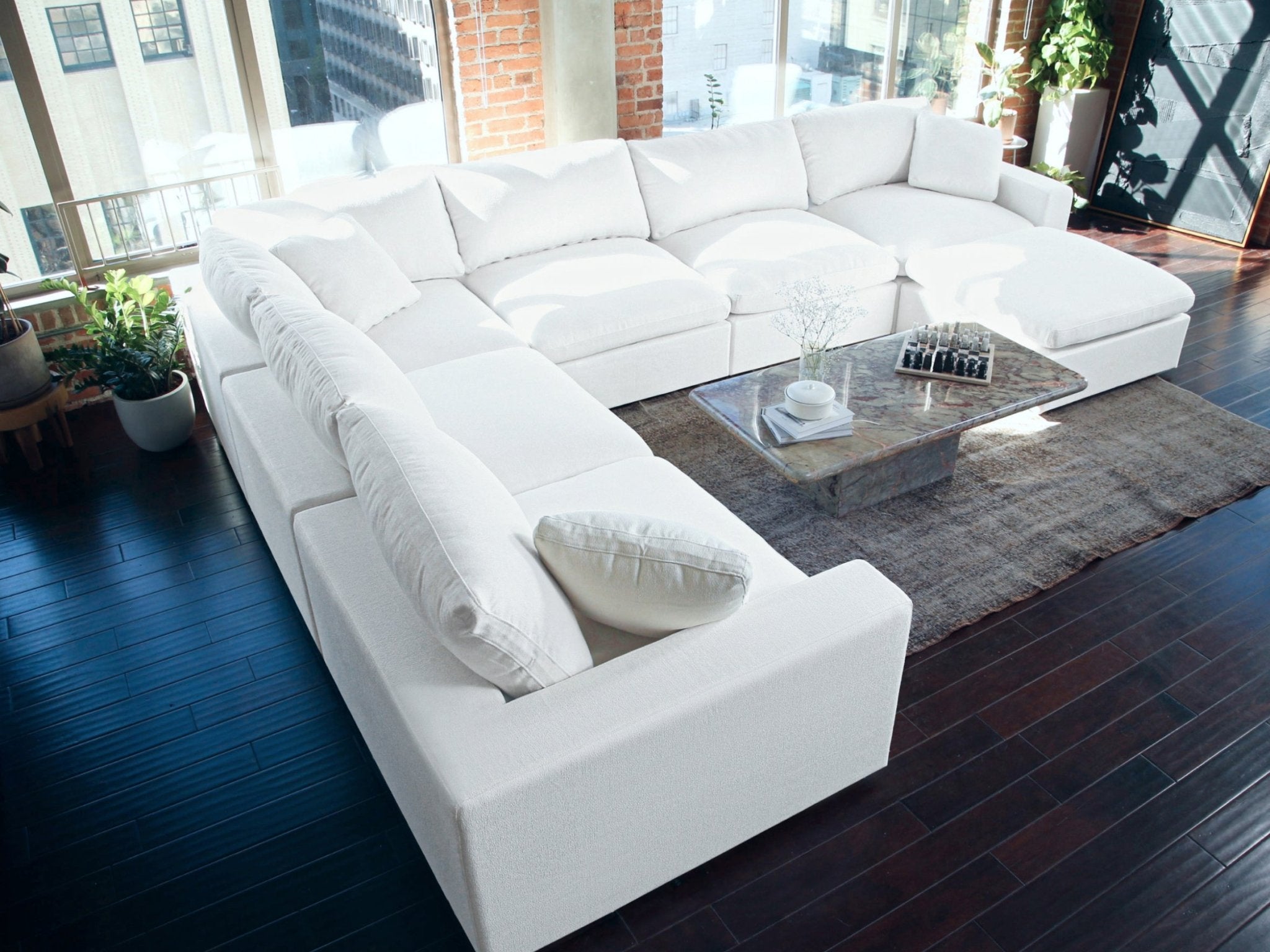 2-Seat Modular Lounger Loveseat