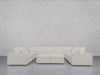 9-Seat Modular U-Sectional with Double Ottoman