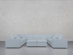 9-Seat Modular U-Sectional with Double Ottoman