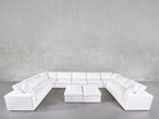 9-Seat Modular U-Sectional with Double Ottoman