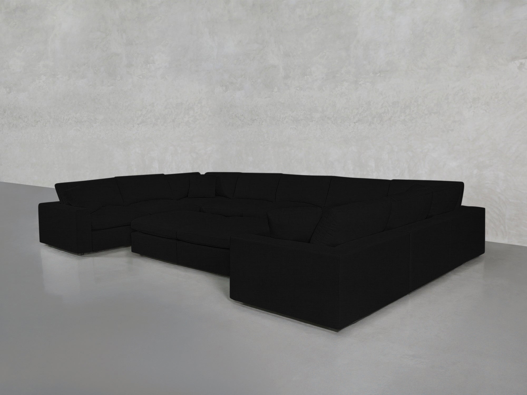 9-Seat Modular U-Sectional with Double Ottoman