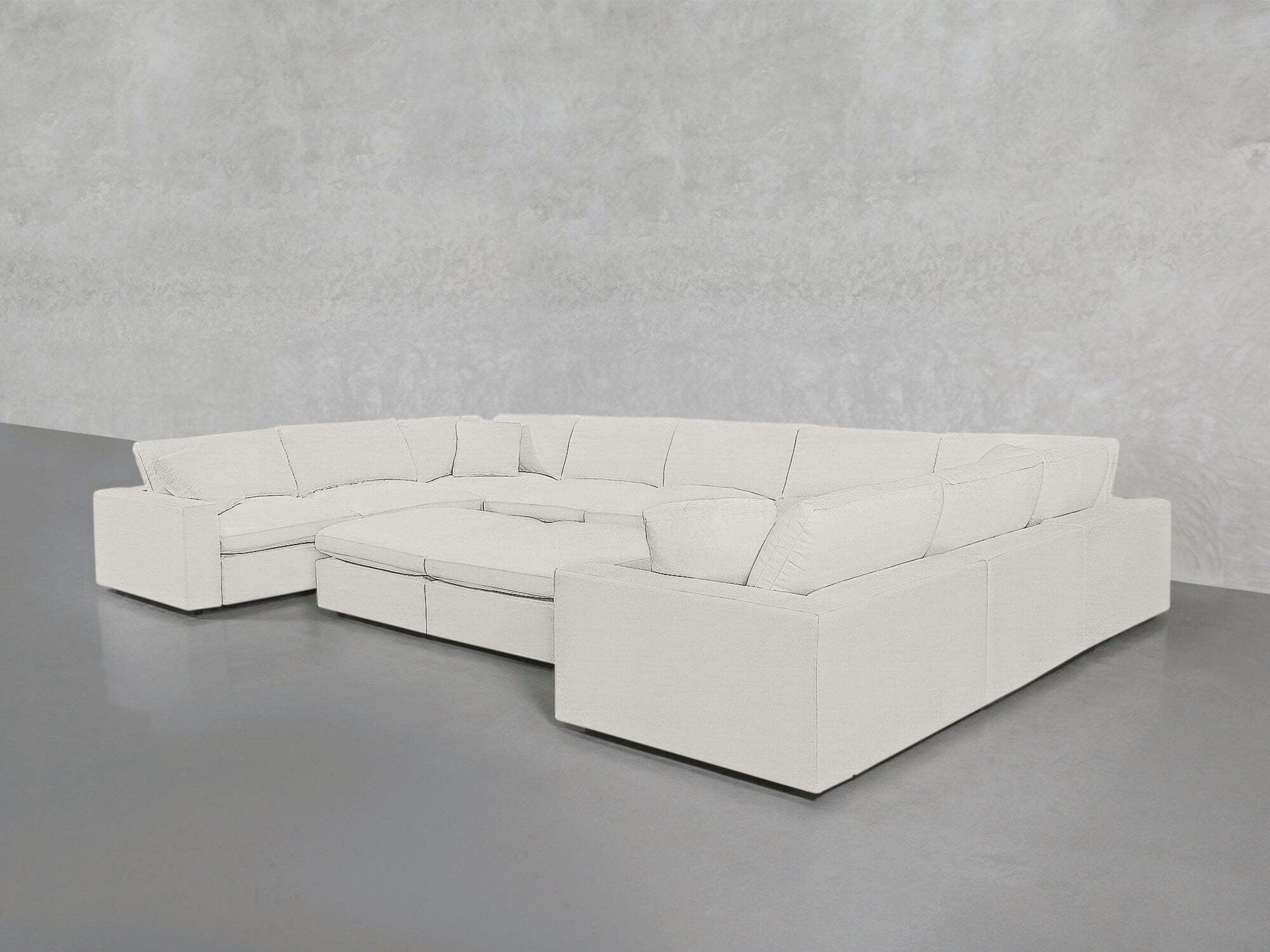 9-Seat Modular U-Sectional with Double Ottoman