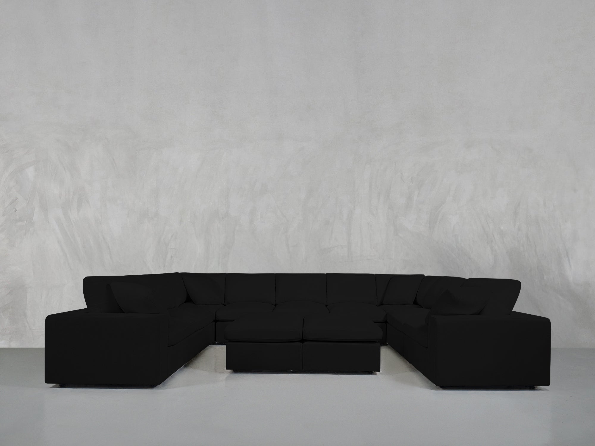 9-Seat Modular U-Sectional with Double Ottoman