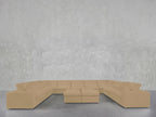 9-Seat Modular U-Sectional with Double Ottoman