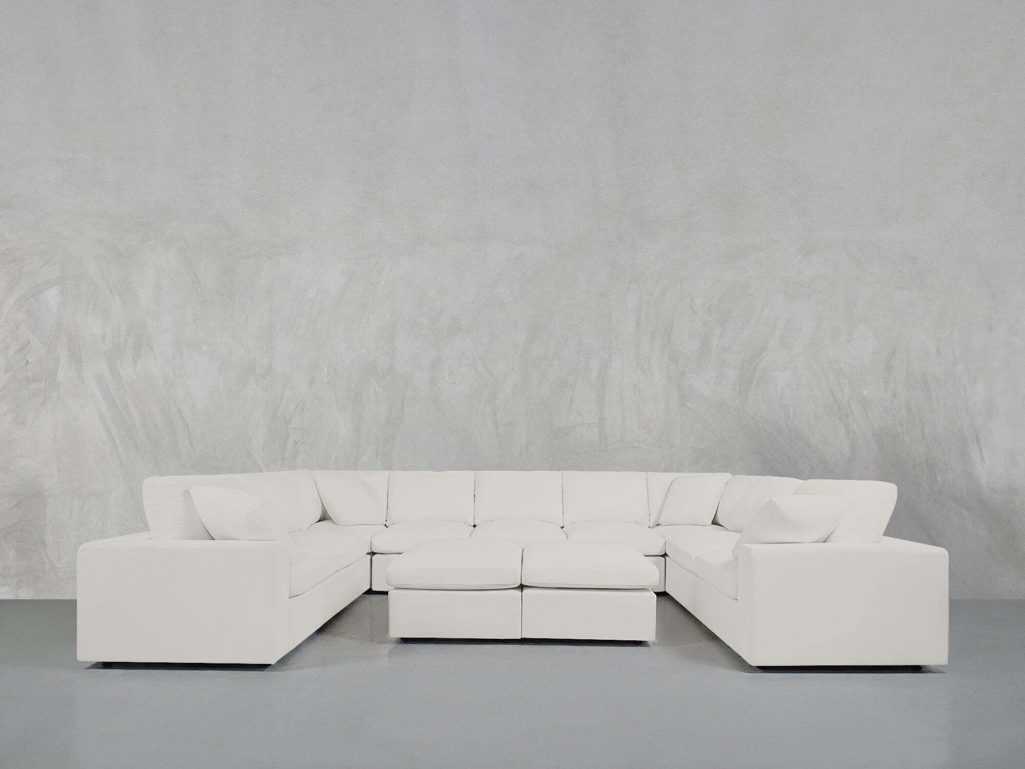 9-Seat Modular U-Sectional with Double Ottoman