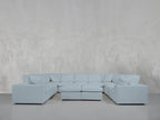 9-Seat Modular U-Sectional with Double Ottoman