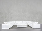 9-Seat Modular U-Sectional with Double Ottoman