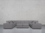 9-Seat Modular U-Sectional with Double Ottoman