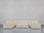 9-Seat Modular U-Sectional with Double Ottoman