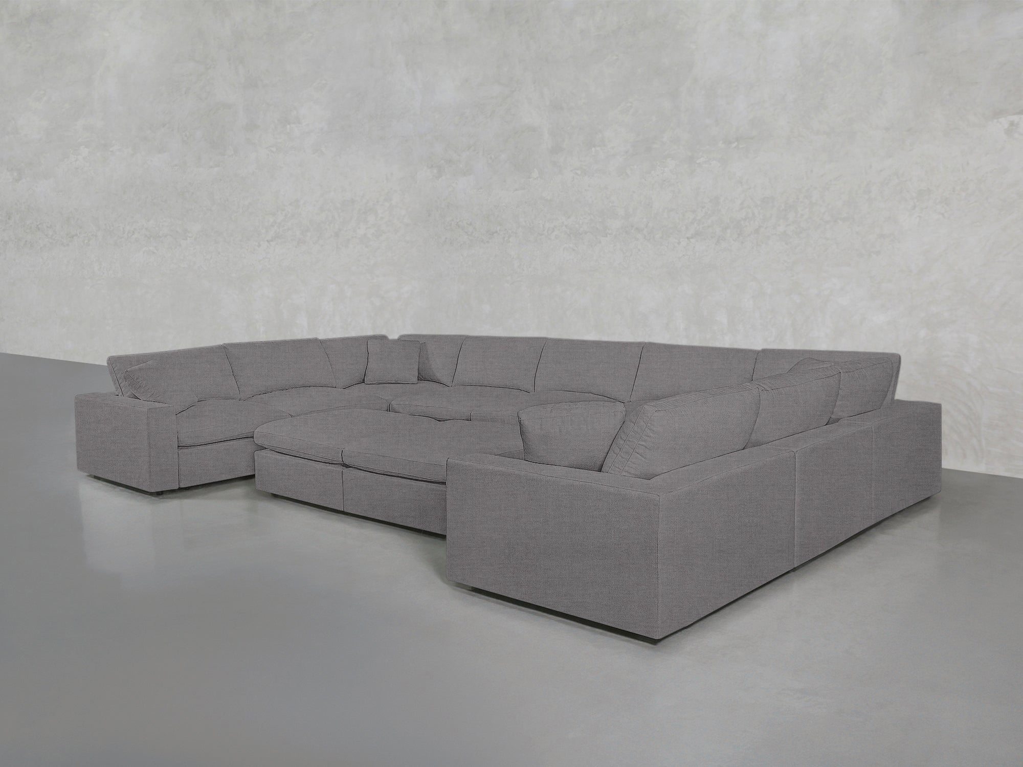 9-Seat Modular U-Sectional with Double Ottoman
