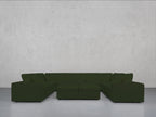 9-Seat Modular U-Sectional with Double Ottoman