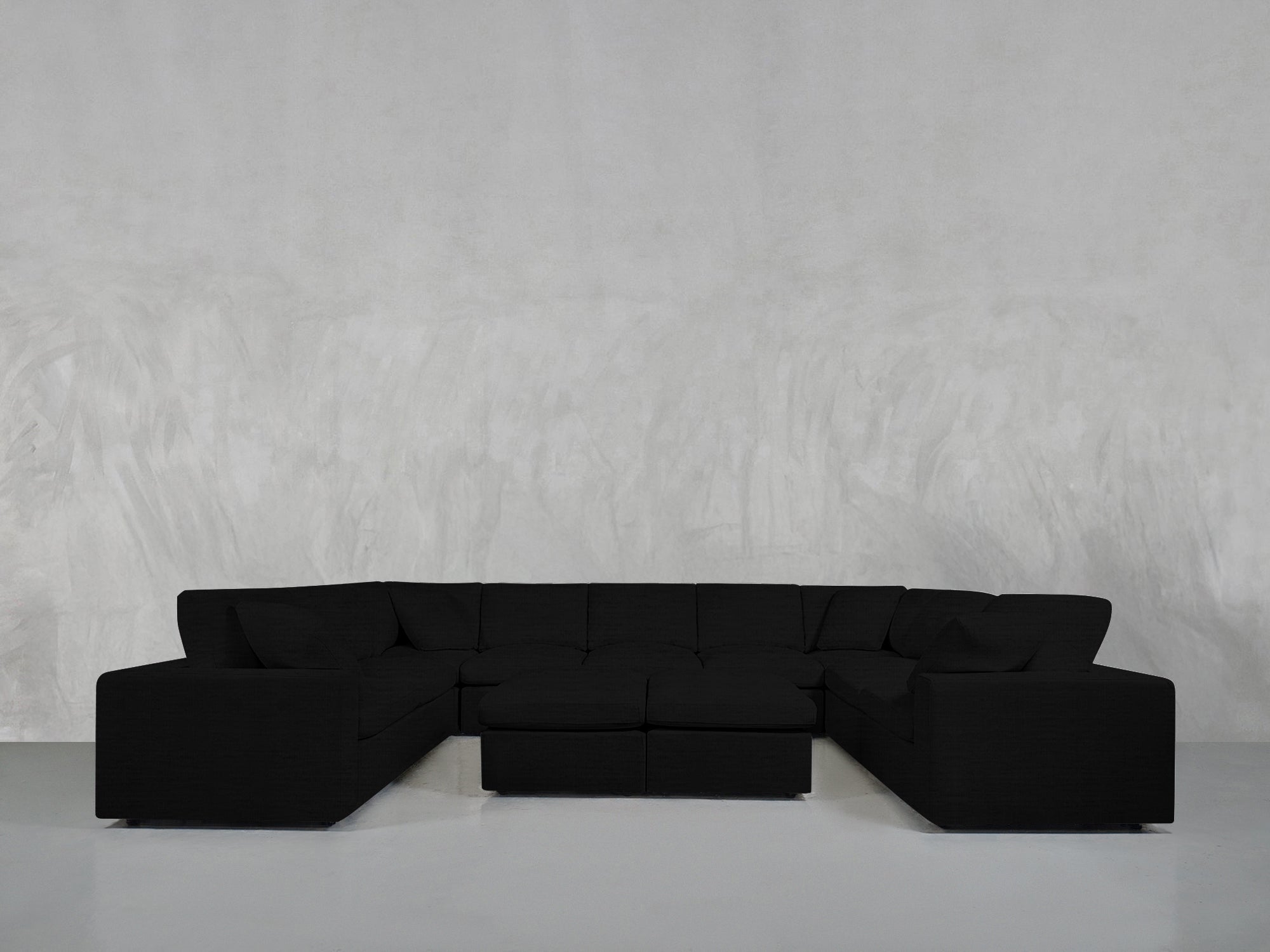 9-Seat Modular U-Sectional with Double Ottoman