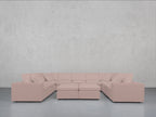 9-Seat Modular U-Sectional with Double Ottoman