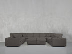 9-Seat Modular U-Sectional with Double Ottoman