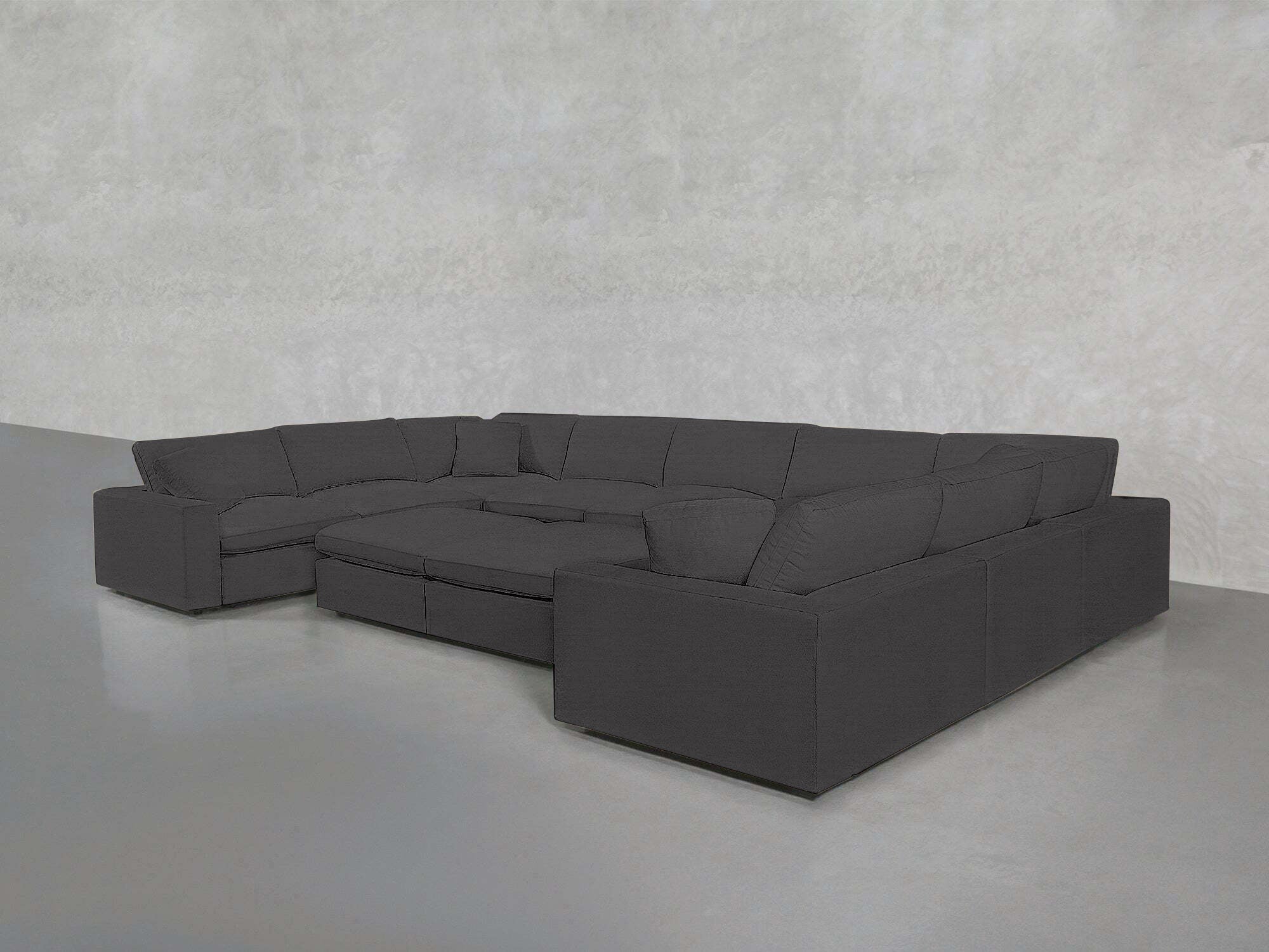 9-Seat Modular U-Sectional with Double Ottoman