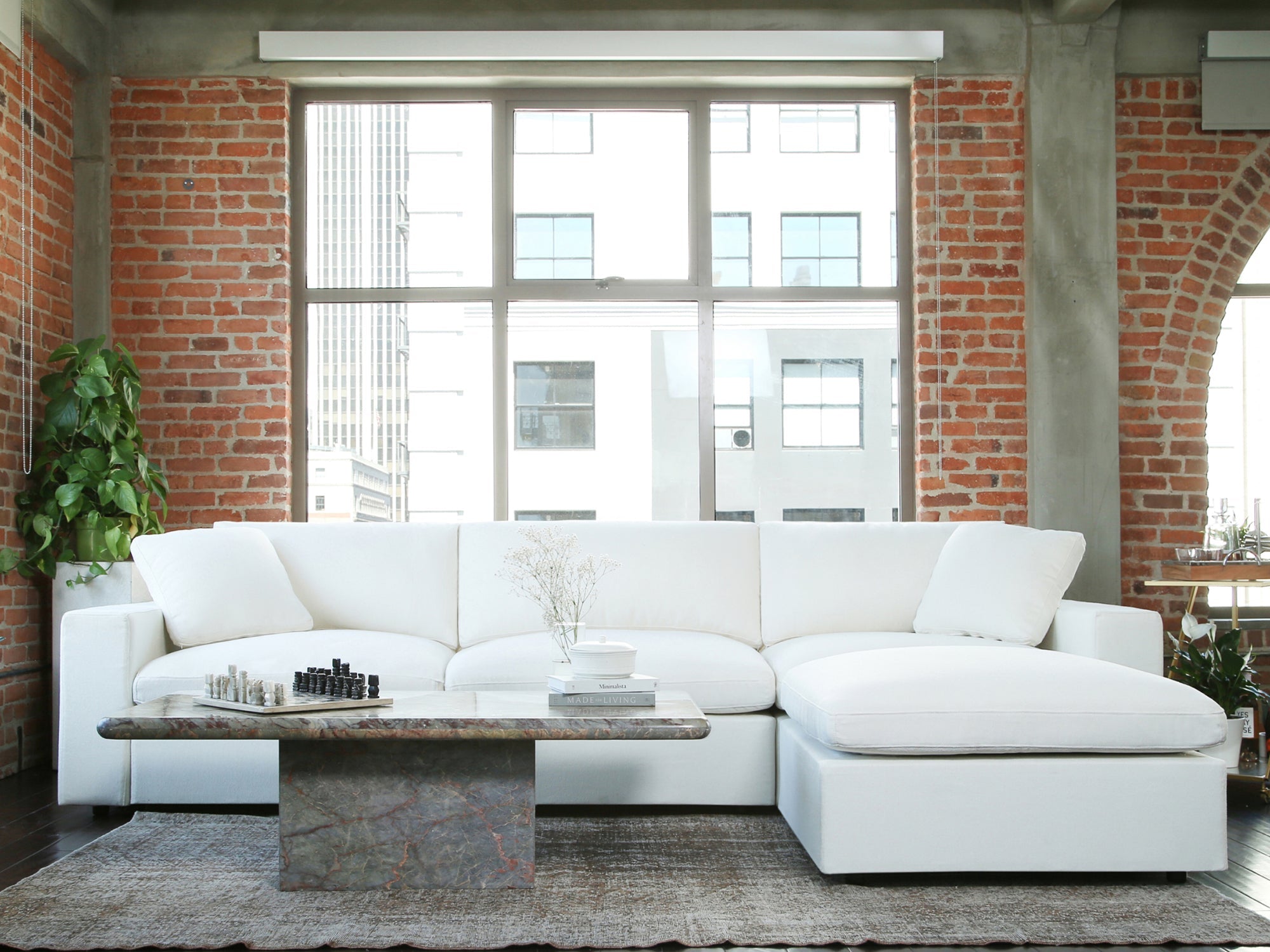 9-Seat Modular U-Sectional with Double Ottoman