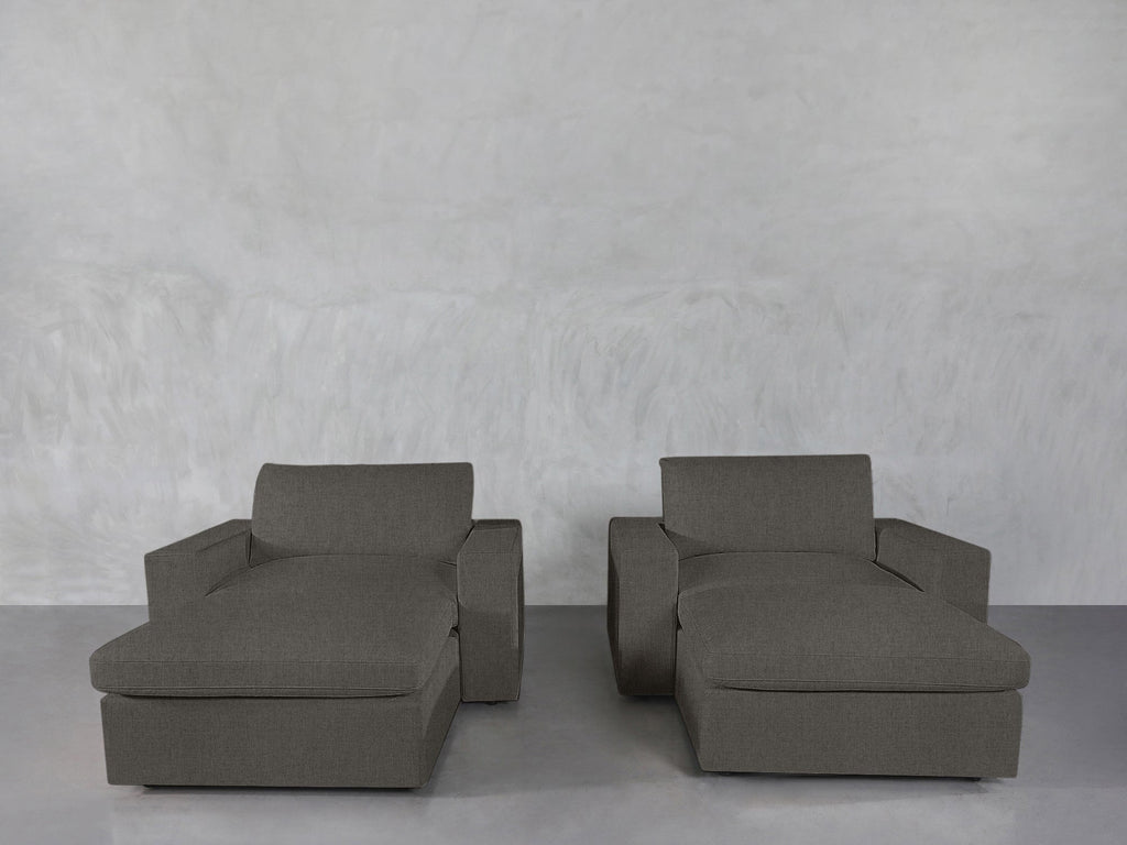 Double Armchairs with Ottomans