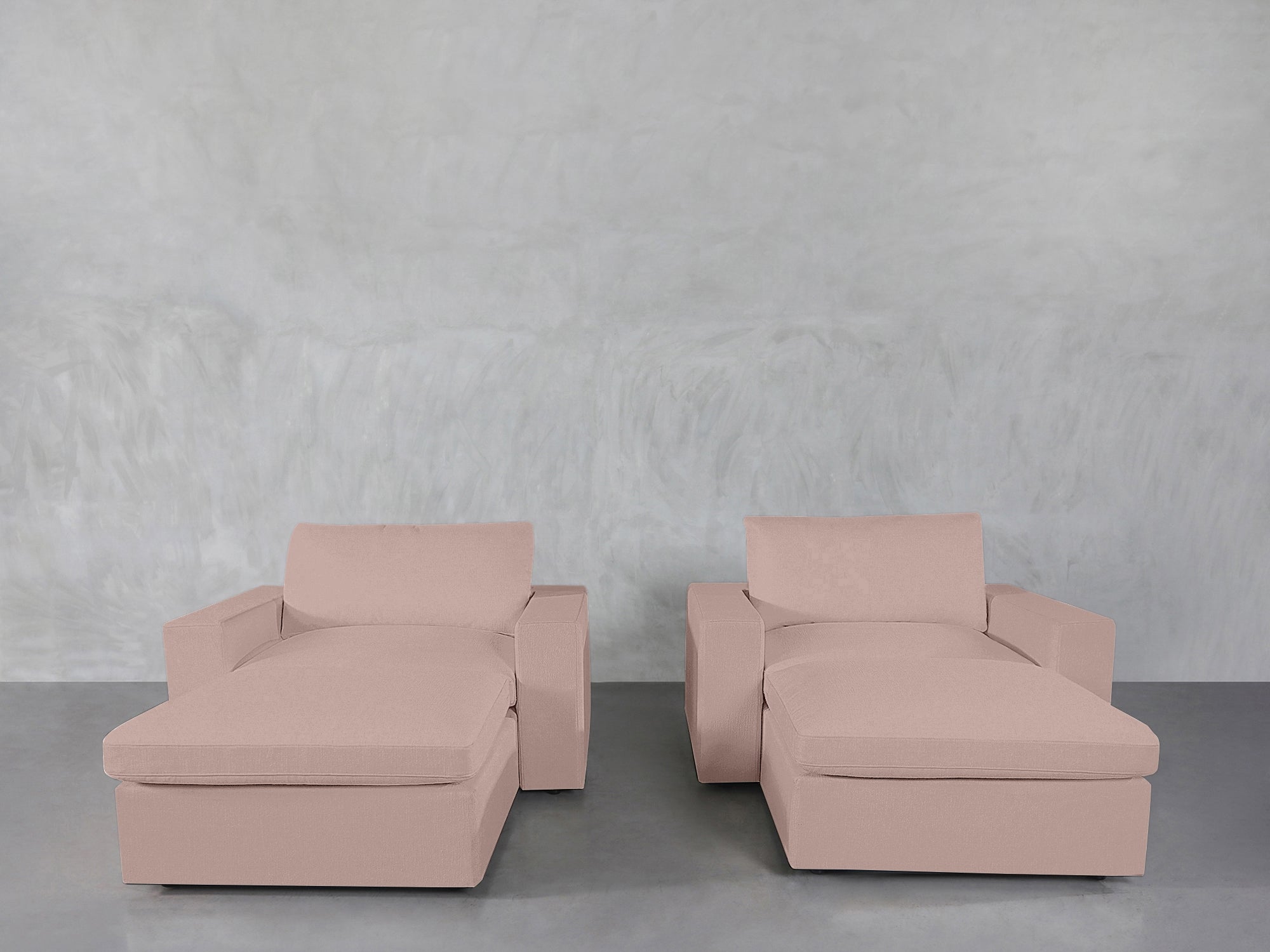 Double Armchairs with Ottomans